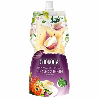 Соус Слобода Чесночный 60% 220мл д/п