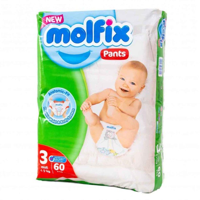 Трусики Molfix (3 4-9кг) 60шт м/у