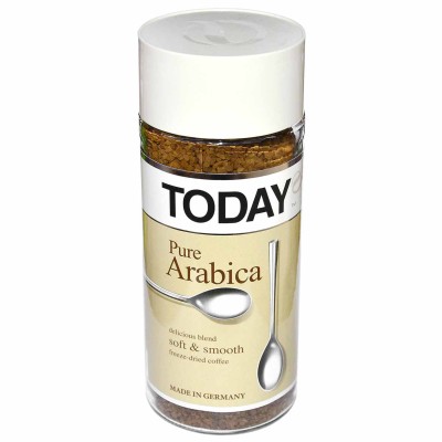 Кофе Today Pure Arabica натуральный раст 95гр ст/б