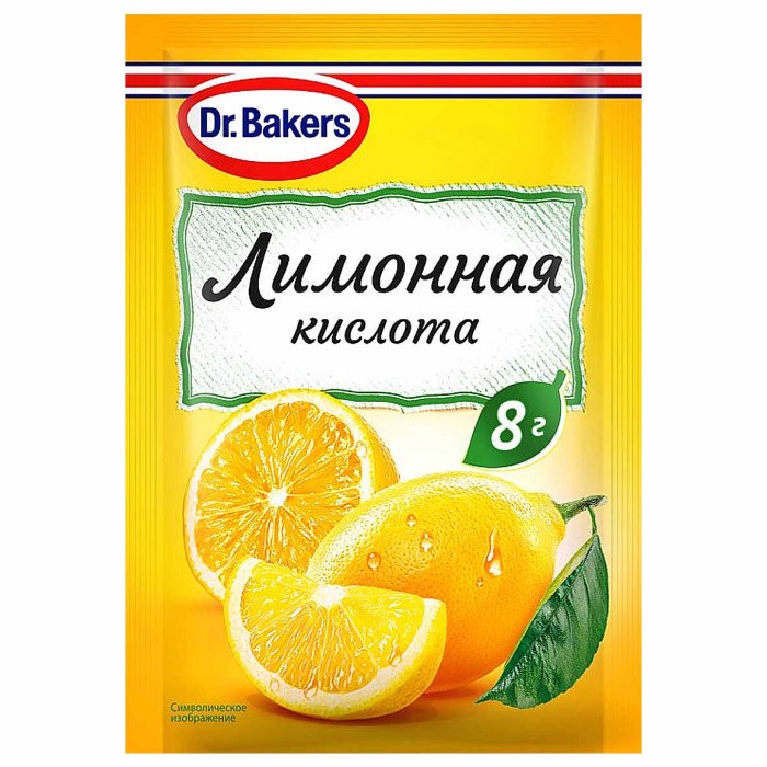 Кислота лимонная Dr.Bakers 8гр м/у