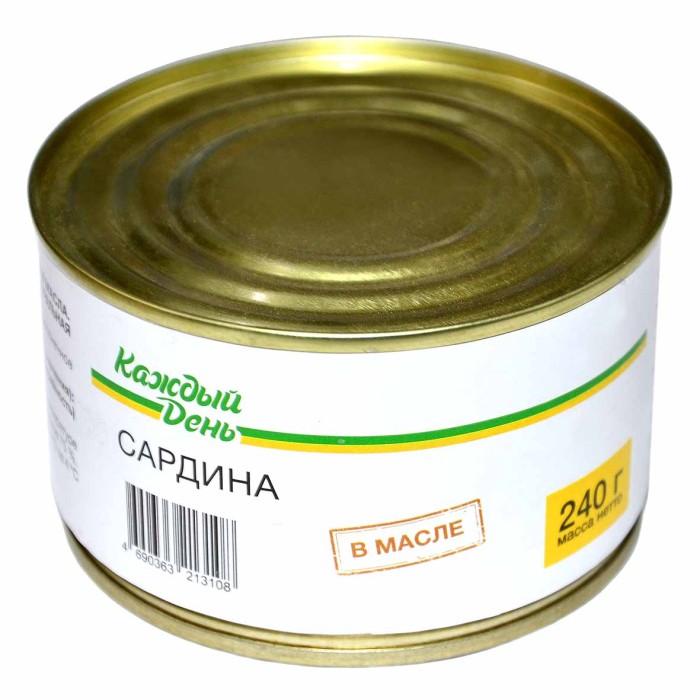 Сардина Каждый день в масле 240гр ж/б