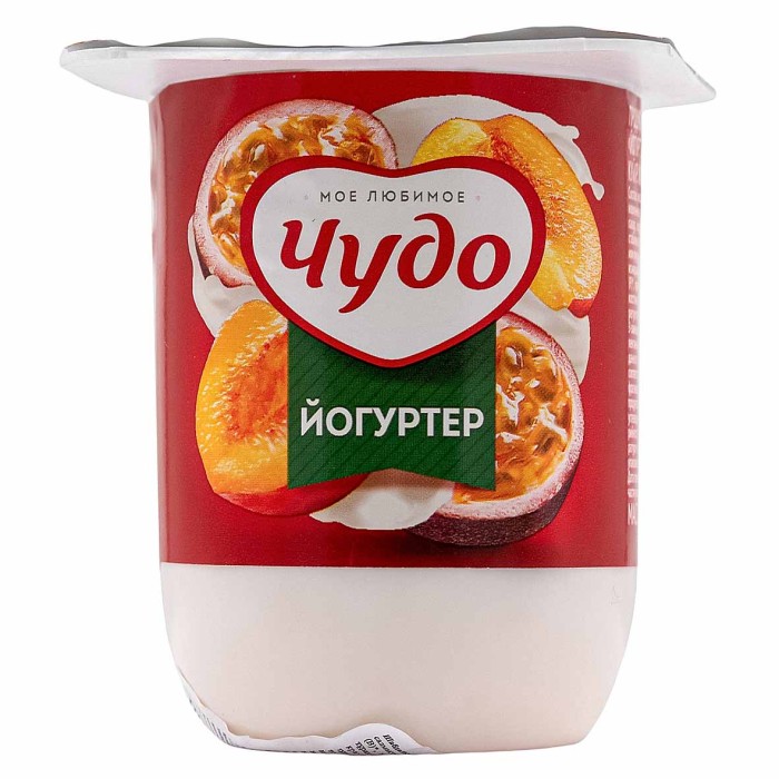 Йогурт Чудо персик-маракуйя 2,5% 115гр пэт