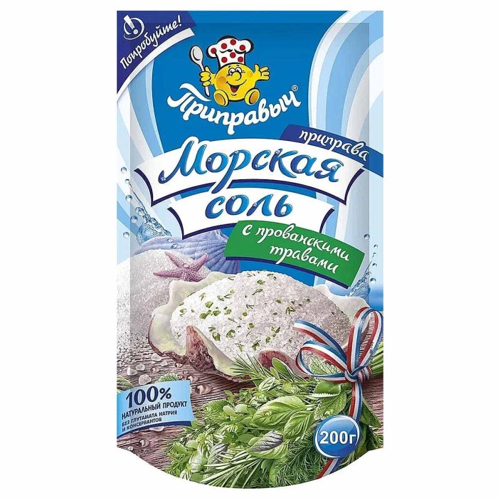 Приправа Приправыч морская соль с прованскими травами 200гр м/у