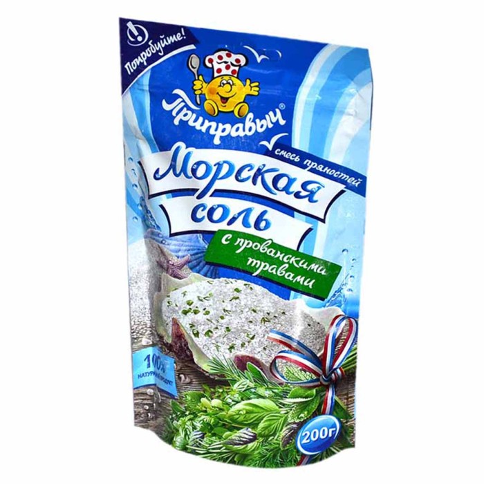 Приправа Приправыч морская соль с прованскими травами 200гр м/у
