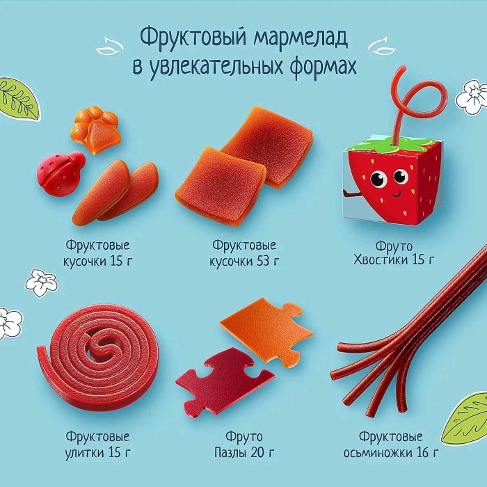 Кусочки фруктовые ФрутоНяня яблоко-персик-маракуйя с 12 мес 15гр м/у