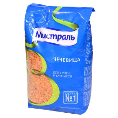 Чечевица Мистраль красная 450гр м/у