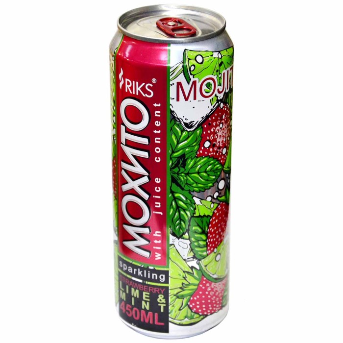 Напиток Riks Мохито Strawberry Lime&Mint газ 0,45л ж/б