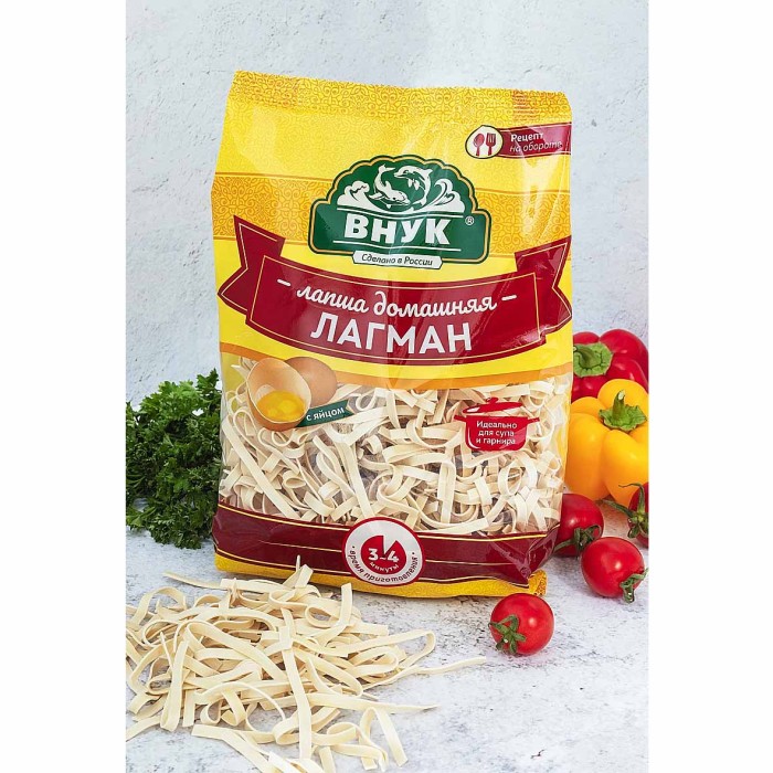 Лапша Внук Домашняя для лагмана 250гр м/у