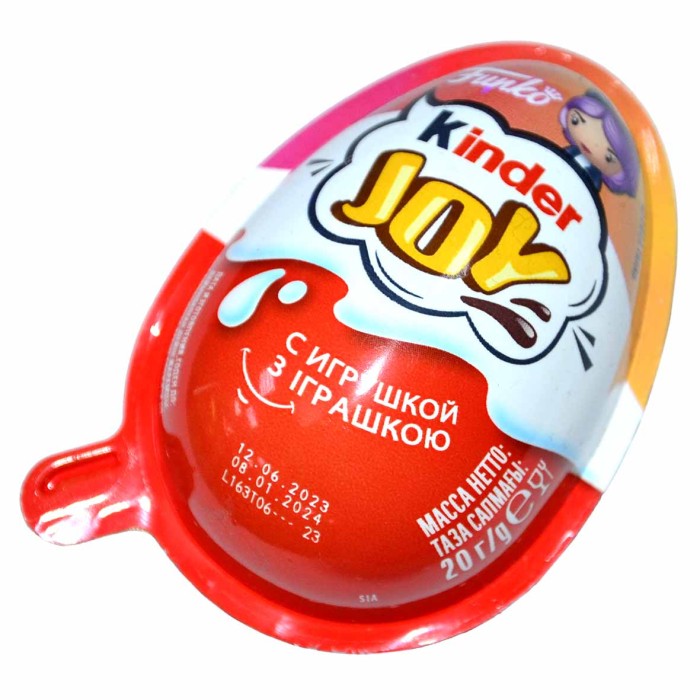 Яйцо шоколадное Kinder Joi для девочек Т1 20гр