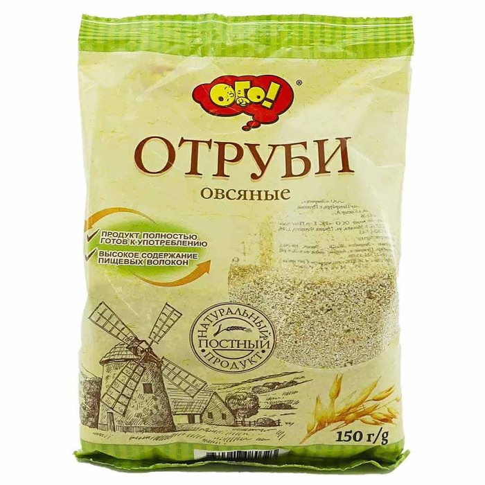 Отруби Ого! Овсяные 150гр м/у