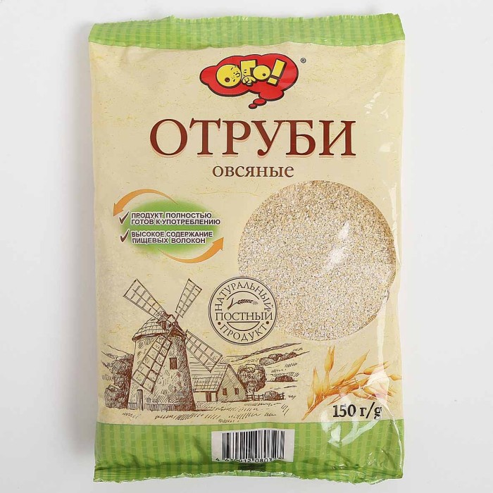 Отруби Ого! Овсяные 150гр м/у