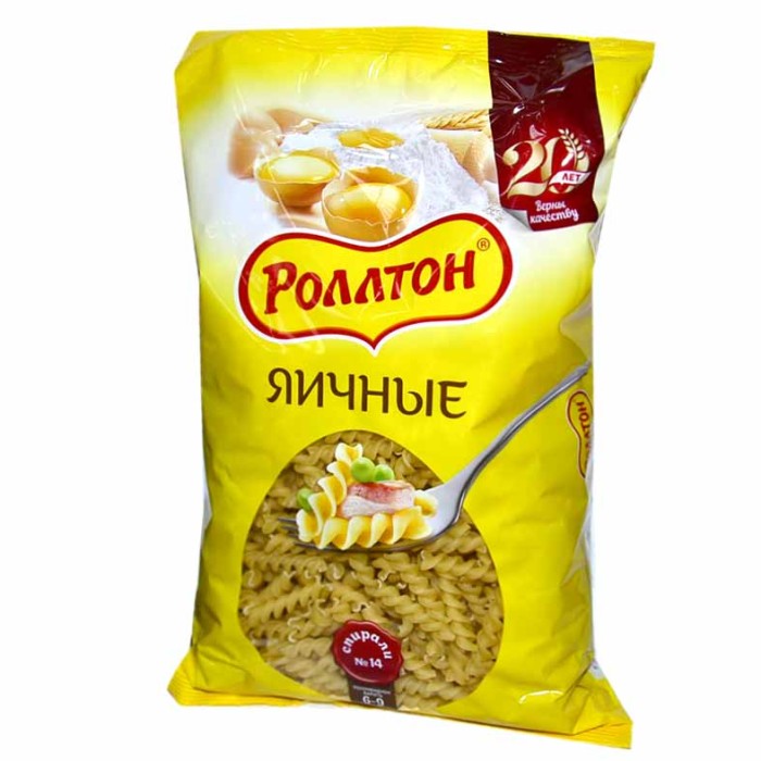 Макароны Роллтон спирали яичные халал 400гр м/у