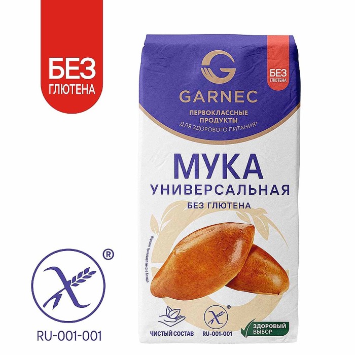 Мука Garnec универсальная без глютена 600гр м/у