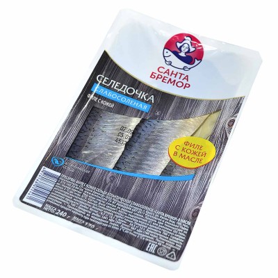 Сельдь Санта Бремор филе атланическая с/с 240гр пэт