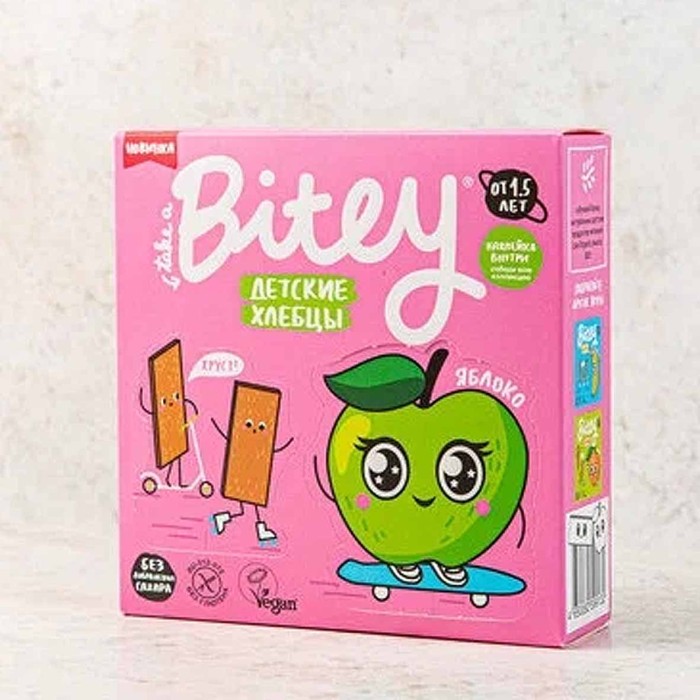 Хлебцы Bitey кукурузно-рисовые Яблоко- шпинат 40гр м/у