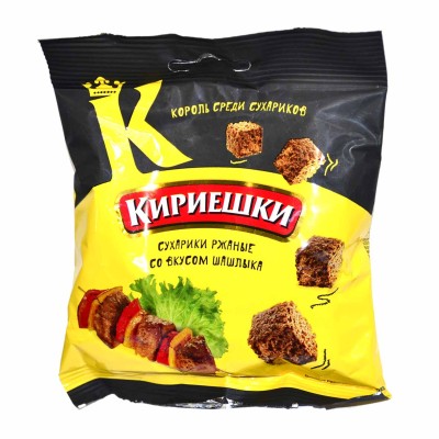 Сухарики Кириешки ржаные вкус шашлык 40гр м/у