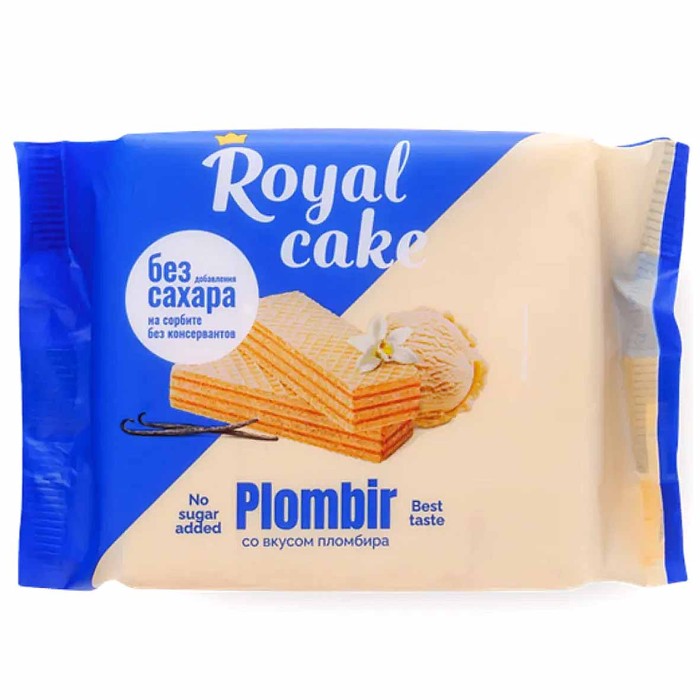Вафли Royal cake Пломбир на сорбите 120гр м/у