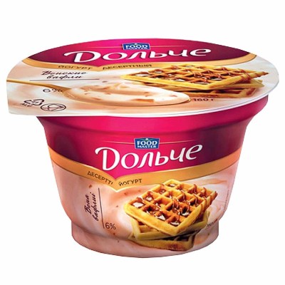 Йогурт Дольче венские вафли 5% 160гр пэт