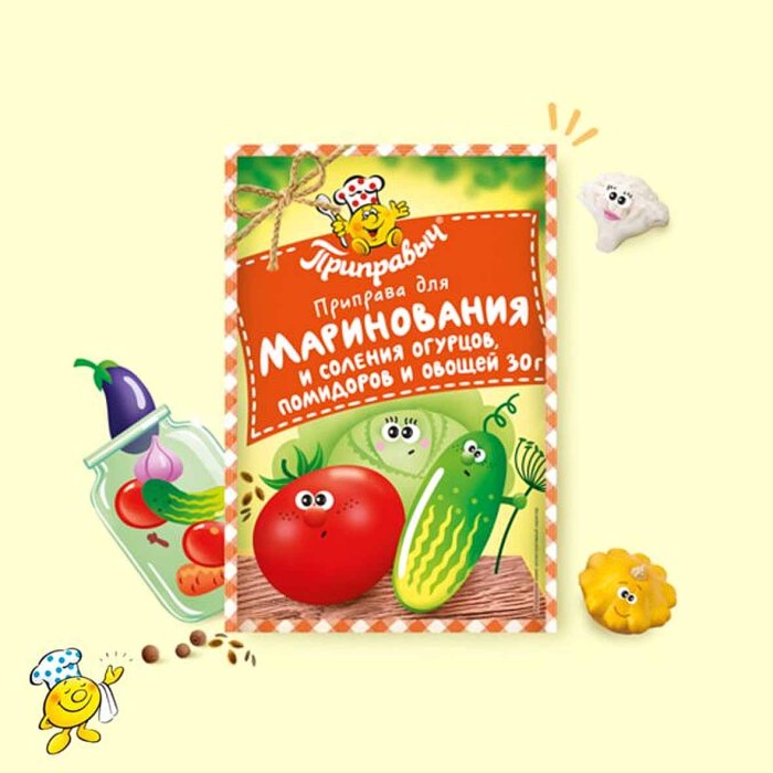Приправа Приправыч для маринования и солен огурц,помидоров и овощей 30гр м/у