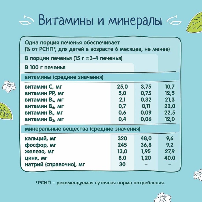 Печенье ФрутоНяня пшеничное 6+ 120гр м/у