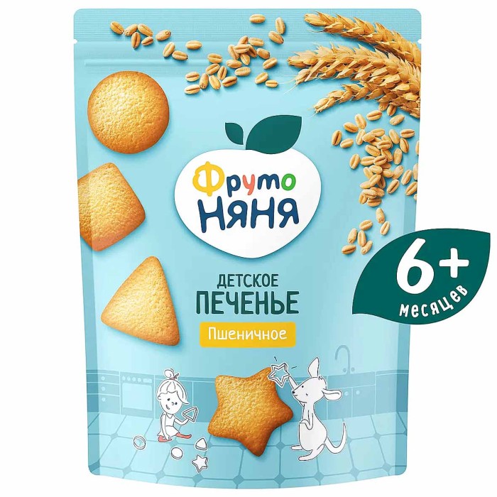 Печенье ФрутоНяня пшеничное 6+ 120гр м/у