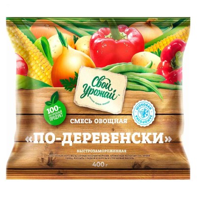 Смесь овощная Свой Урожай овощи по-деревенски 400гр м/у