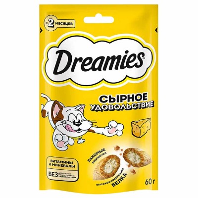 Корм для кошек Dreamies сыр 60гр пауч