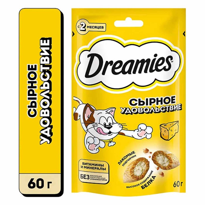 Корм для кошек Dreamies сыр 60гр пауч