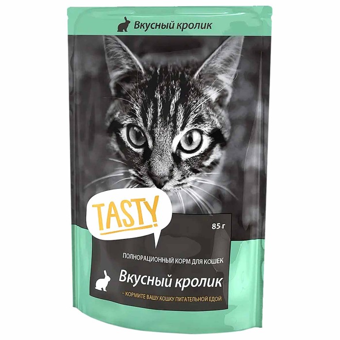 Корм для кошек Tasty Вкусный кролик в желе 85гр пауч