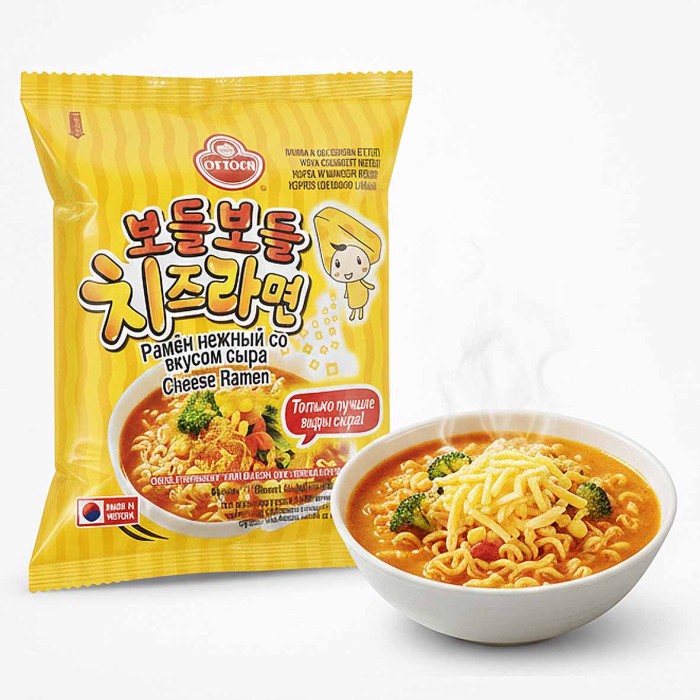 Лапша Ottogi Bodlebodle Cheese Ramen 111гр м/у