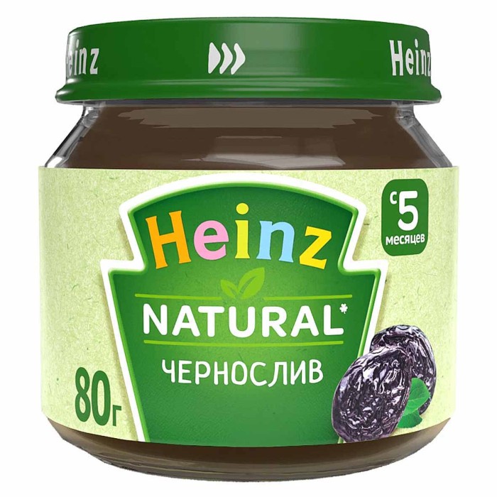 Пюре Heinz чернослив с 5мес 80гр ст/б