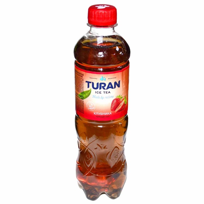 Чай Turan Ice Tea клубника черный 0,5л пэт