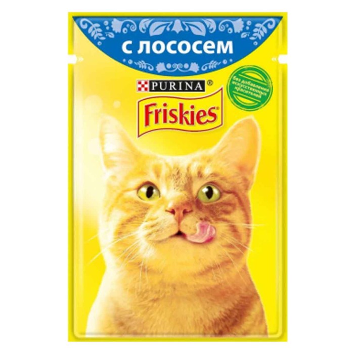 Корм для кошек Friskies лосось в подливе 85гр пауч