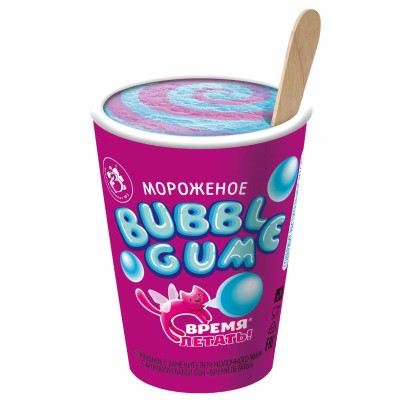 Мороженое Время летать! bubble gum 70гр стакан