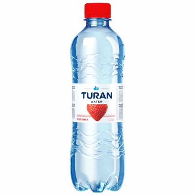Вода Turan со вкусом клубники негаз 0,5л пэт