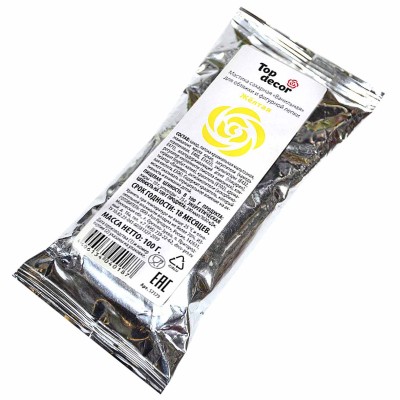 Мастика  Top décor  Желтая 100гр м/у