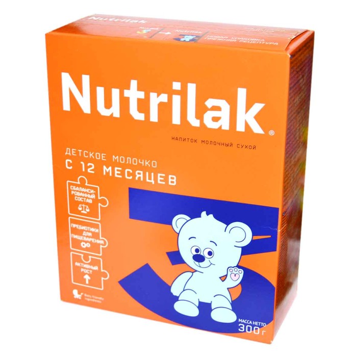 Молочко детское Nutrilak 3 с 12мес 300гр к/у