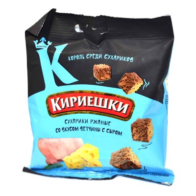 Сухарики Кириешки ржаные ветчина и сыр 40гр м/у