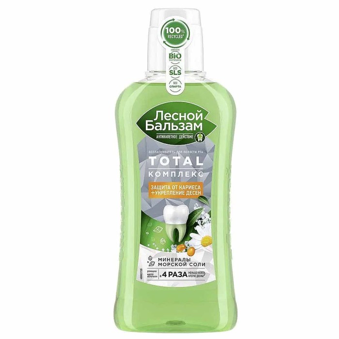 Ополаскиватель для полости рта Лесной бальзам Минералы с морской солью 400мл пэт