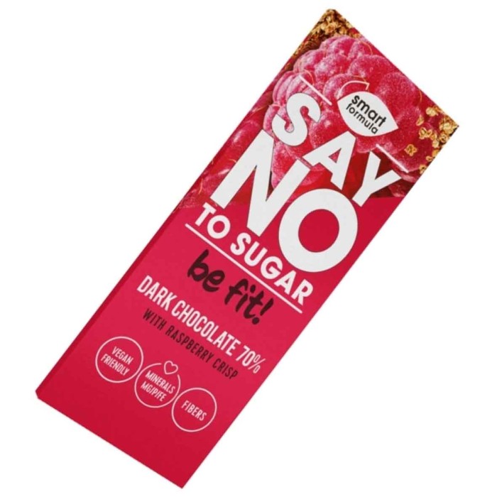 Шоколад Smart Formula Dark with raspberry crisp горький 90гр м/у