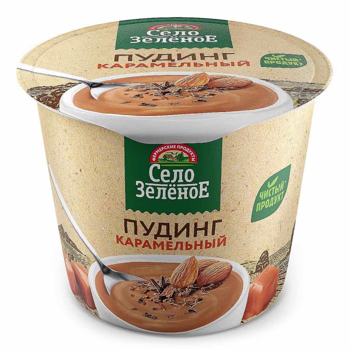 Пудинг Село Зеленое карамель 3% 120гр пэт