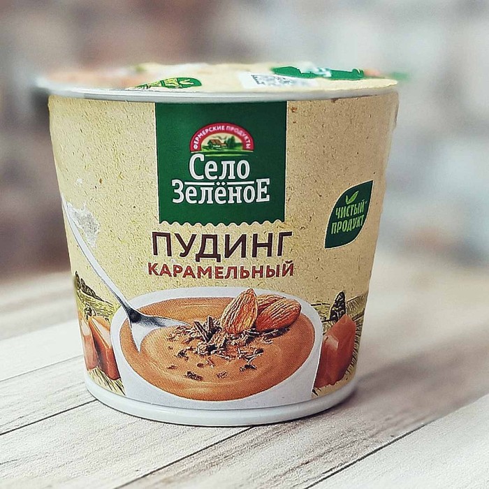 Пудинг Село Зеленое карамель 3% 120гр пэт