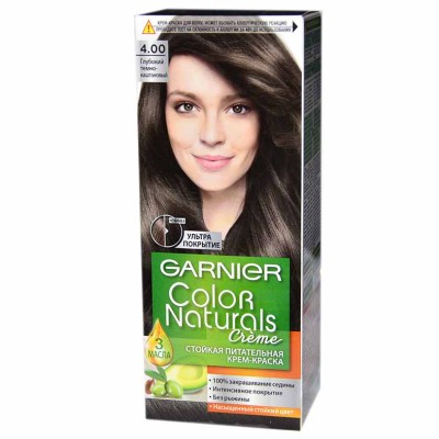 Краска для волос Garnier Color Naturals 4.00 Глубокий акштановый к/у