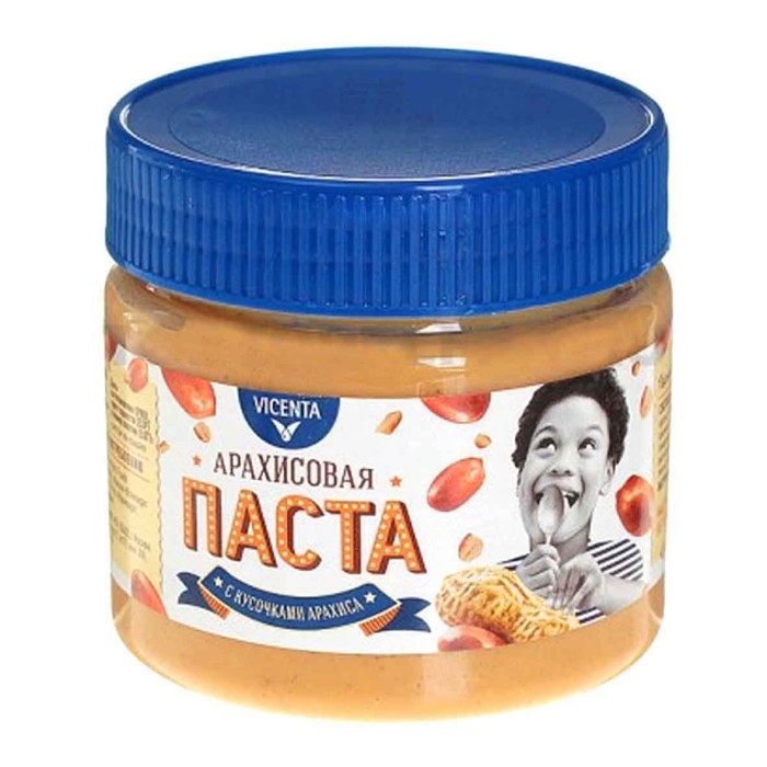 Паста арахисовая Vicenta с кусочками арахиса 250гр пэт