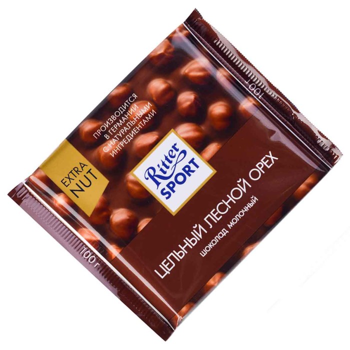 Шоколад Ritter Sport Молочный цельный лесной орех 100гр м/у