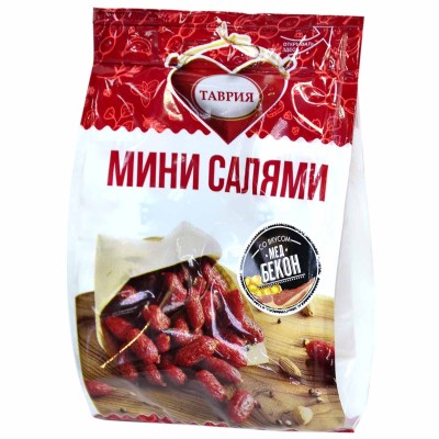 Колбаски с/к Таврия Мини Салями Медбекон 50гр