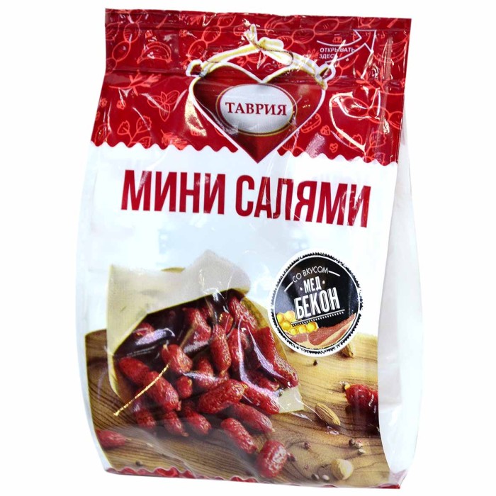 Колбаски с/к Таврия Мини Салями Медбекон 50гр