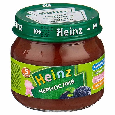 Пюре Heinz чернослив с 4мес 80гр ст/б
