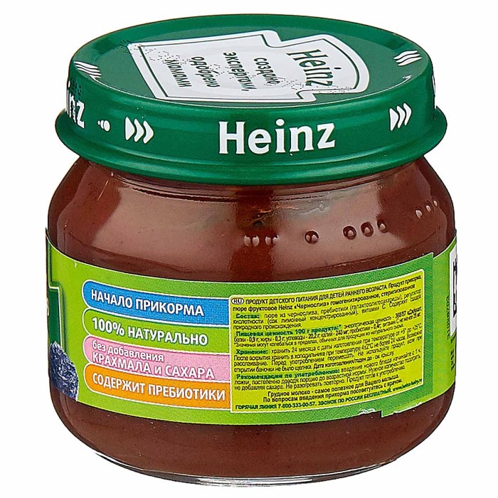 Пюре Heinz чернослив с 4мес 80гр ст/б