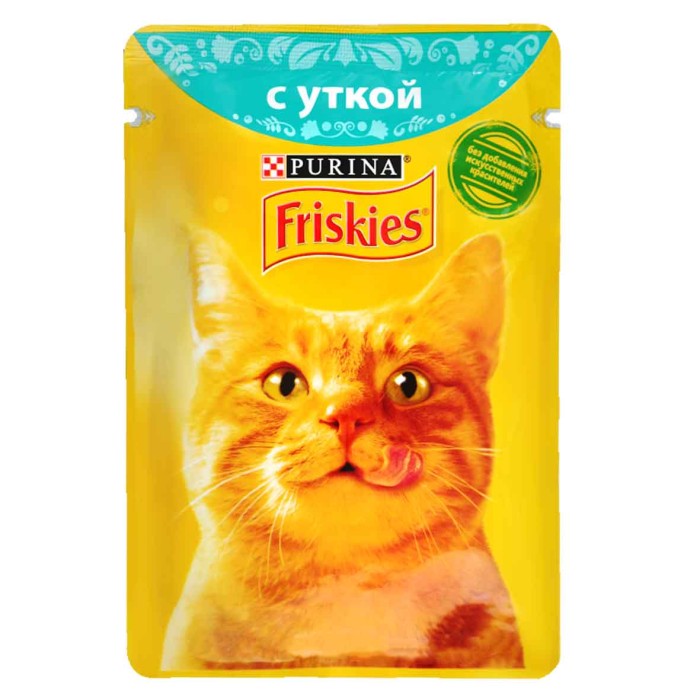 Корм для кошек Friskies утка в подливе 85гр пауч